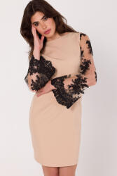 Makover Elegáns női ruha K182 | bézs