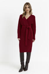 MOE öves V-nyakú kötött ruha m810 | bordó