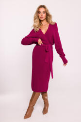 MOE Kötött ruha övvel M810 | rózsaszín