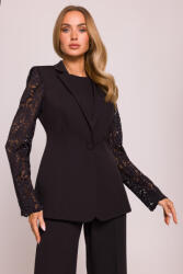 MOE csipkeujjú zakó | fekete