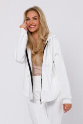 MOE cipzáras kapucnis pulóver M761 | ecru