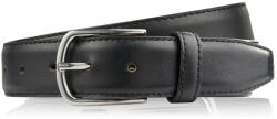 Paolo Peruzzi Férfi bőr öv klasszikus ezüst csattal 105 cm | fekete