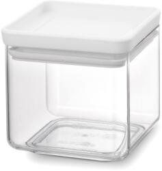 Brabantia tárolóedény 0, 7L, egymásra rakható, légmentes záródás, szögletes, világosszürke, átlátszó műanyag tartály - 122446 (122446)