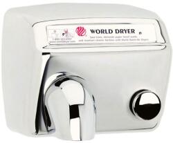 World Dryer DA548-972 WORLD DRYER Model A nyomógombos, időzített kézszárító, r. m. acél, fényes, 2300 W, 20 mp, 73, 8 dB (GCMTC.A48)