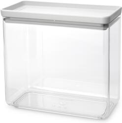 Brabantia tárolóedény 3, 5L, egymásra rakható, légmentes záródás, szögletes, világosszürke, átlátszó műanyag tartály - 230622 (230622)