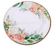  IRIS bádog tálca, kör alakú, virág mintás, metál, rosegold 33 x 1, 5 cm (QX_IMPEX_KFT_081129) (QX_IMPEX_KFT_081129)