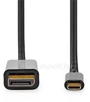 Nedis CCGL64352BK20 USB C (USB-C) - Display Port kábel, USB3.2 Gen 1, 4K@60Hz, hossz 2m (fekete) (CCGL64352BK20) (CCGL64352BK20)