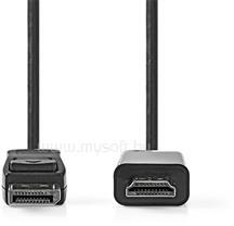 Nedis CCGL37100BK30 Display port dugó - HDMI dugó kábel 1080p, 3m (CCGL37100BK30) (CCGL37100BK30)