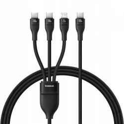 Baseus Cablu Incarcare USB-C - Lightning / 2 x USB-C Baseus Flash Series III 3in1 P10377502111-00, 100W, 1.5m, Negru