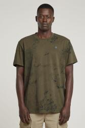 G-STAR G-STAR, Absztrakt mintás organikuspamut póló, Katonai sötétzöld, XL (D25973-C338-H343-XL)