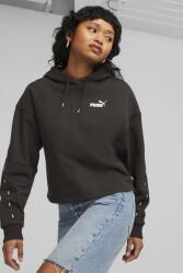 PUMA Puma, Essentials Tape kapucnis pulóver logós oldalcsíkokkal, Fekete, M (675996-01-M)