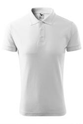 MALFINI MALFIN Pique Polo férfi galléros póló, fehér, XL méret