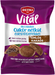 DETKI Vitál cukormentes omlós keksz kakaós, édesítőszerekkel - 180g - kamraellato