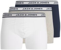 Jack & Jones Jack & Jones, Logós derékpántú boxer szett - 3 db, Fehér, Melange világosszürke, M (12229576-LIGHT-GREY-MELANGE-M)