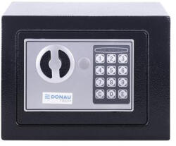 DONAU Bútorszéf, elektronikus zár, 230x170x170 mm, DONAU Tech, fekete (D19073251) (D19073251)