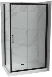  Oldalfal COPEN ATLAS PRO 900x1950 mm víztiszta üveg, matt fekete keret, 6 mm (C-02-B43090)