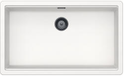 SCHOCK Schock Greenwich N-100XL konyhai mosogatótálca 750 x 456 mm Cristadur Polaris, hófehér és szűrőkosár, túlfolyó takaró Gunmetal (SETGN100XLPOPVGUB)