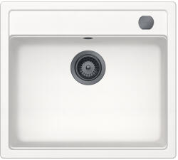 SCHOCK Schock Mono N-100 konyhai mosogatótálca 570 x 510 mm Cristadur Polaris, hófehér és szűrőkosár, távműködtető gomb, túlfolyó takaró Gunmetal (SETMN100POPVGUB)