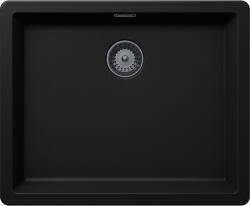 SCHOCK Schock Greenwich N-100L konyhai mosogatótálca 556 x 456 mm Cristadur Puro, intenzív fekete és szűrőkosár, túlfolyó takaró Gunmetal (SETGN100LPUPVGUB)