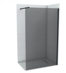  Walk-in zuhanyfal COPEN MONTE DARK 900x2000 mm szürke üveg, 8 mm, matt fekete profil (C-02-SB90G)