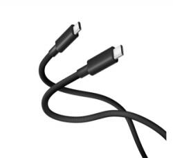 Xiaomi adatkábel (Type-C - Type-C, 6A, gyorstöltő, 100cm, cipőfűző) FEKETE (BHR087BGL) (BHR087BGL)