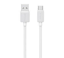 USAMS KY adatkábel (USB - Type-C, 3A, gyorstöltő, 200cm) FEHÉR (SJ693USB02) (SJ693USB02)