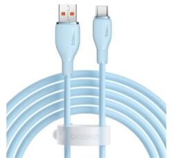 Baseus PUDDING adatkábel (USB - Type-C, 100W, gyorstöltő, 200cm) VILÁGOSKÉK (P10355703311-B2) (P10355703311-B2) - aqua