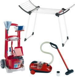 Klein Set curatenie copii Theo Klein 6792 Vileda carucior aspirator cu sunet stativ rufe (6792)