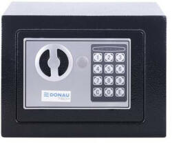  Bútorszéf, elektronikus zár, 230x170x170 mm, DONAU " Tech" , fekete