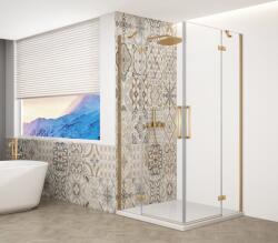SAPHO TRINITY GOLD 80x90 cm zuhanykabin transzparent üveggel, matt arany GT2280-90C-G (GT2280-90C-G)