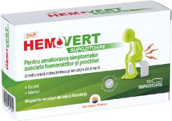 Sun Wave Pharma Hemovert, 10 supozitoare, Sun Wave Pharma