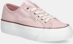 Calvin Klein teniși VULC FLATFORM CTN LOGO TAG 9BYA-OBD03T_30X (YW0YW01838)