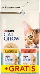 Cat Chow PURINA Cat Chow szőrgombóc csirkében gazdag eledel 1, 5kg + 2 tasak INGYENES