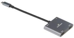 Bluestork HUB-DUO-HDMI USB Hub Szürke (HUB-DUO-HDMI)