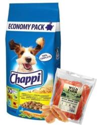 Chappi Chappi Száraz kutyatáp baromfival és zöldségekkel 13.5kg + WILD FARM puha csirkemell 500g kutyakaják