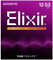 ELIXIR - Phosphor Bronze NanoWeb 12-53 Light akusztikus húrkészlet