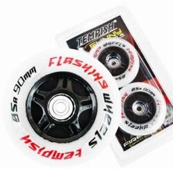 Tempish Roți inline Flashing 90 mm 85A 2-Pack alb