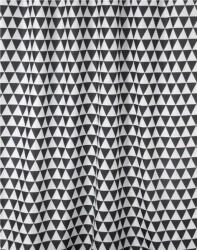 BISK Plain zuhanyfüggöny 180x200 cm fehér-fekete 06866 (06866)