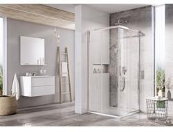 RAVAK Blix Slim BLSRV2 zuhanykabin 80x80x195 cm krómhatású, transparent (RAV-X1LM40C00Z1)