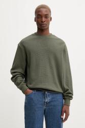 Tommy Hilfiger pamut melegítőfelső zöld, sima, DM0DM21622 - zöld XL