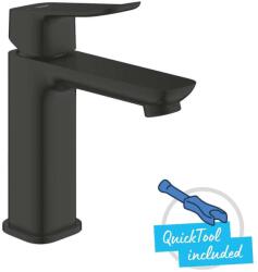GROHE Dice - Mosdócsaptelep Push-Open leeresztővel, hidegindítással, matt fekete 1018362430 (1018362430)