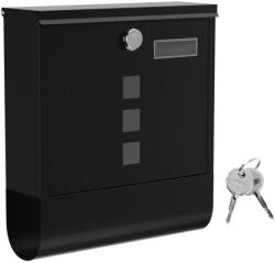 SONGMICS Modern Fali Postaláda Újságtartóval Fekete (EUZ-GMB020B02V1)