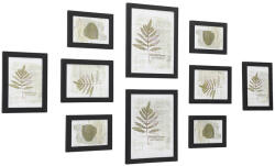 SONGMICS 10 Darabos Fekete Képkeret Szett - Modern Fali Dekoráció (EUZ-RPF310H)