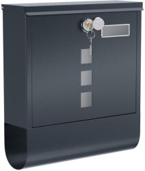 SONGMICS Modern Fali Postaláda Újságtartóval Antracitszürke (EUZ-GMB20AGV1)