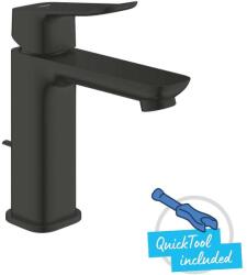 GROHE Dice - Mosdócsaptelep, leeresztővel, matt fekete 1018322430 (1018322430)