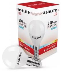 Asalite LED Izzó G45 mini gömb E14 6W 4000K (510 lumen) (ASAL0214) (ASAL0214)