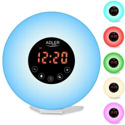 Adler Ceas desteptator cu simulare rasarit/apus Adler AD1916, radio FM, sunetele naturii, 6 culori