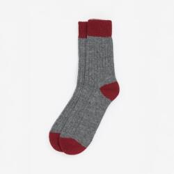 Barbour Houghton Socks - Mid Grey/Red - L