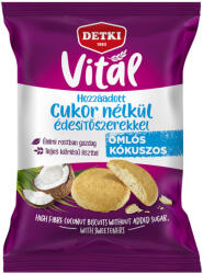 DETKI Vitál cukormentes keksz kókuszos, édesítőszerekkel - 180g - koffeinzona