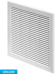  Awenta TRU22 négyszögletes fali rács 200X250, rovarhálóval, fehér színben